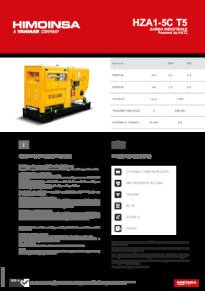 Dízel generátorok HIMOINSA HZA1-5C T5