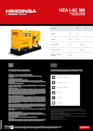 Dízel generátorok HIMOINSA HZA1-6C M6
