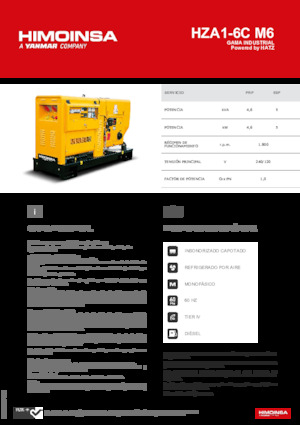 Dízel generátorok HIMOINSA HZA1-6C M6