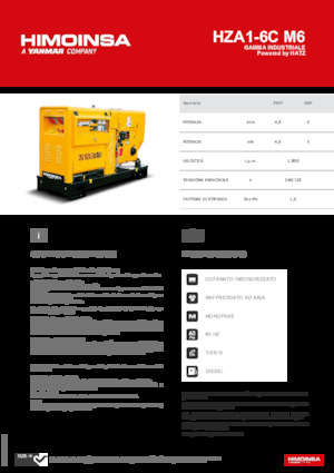 Dízel generátorok HIMOINSA HZA1-6C M6