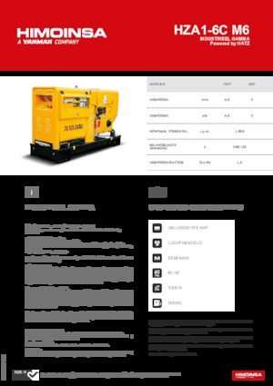 Dízel generátorok HIMOINSA HZA1-6C M6