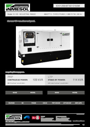 Dízel generátorok INMESOL ID-120
