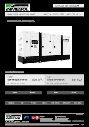 Dízel generátorok INMESOL ID-600