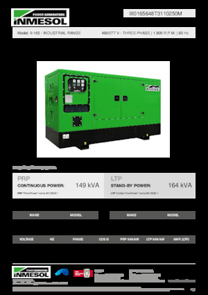 Dízel generátorok INMESOL II-165
