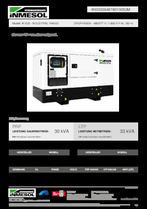 Dízel generátorok INMESOL IK-033