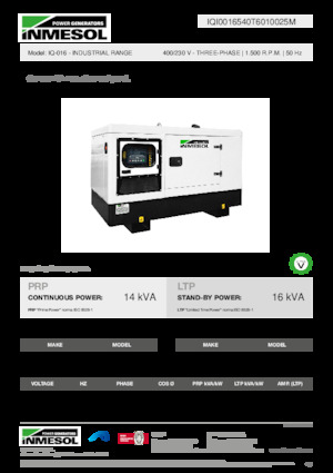 Dízel generátorok INMESOL IQ-016