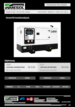 Dízel generátorok INMESOL IR-033