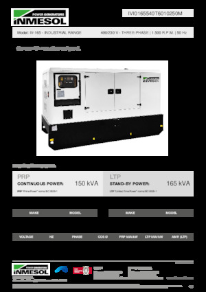 Dízel generátorok INMESOL IV-165