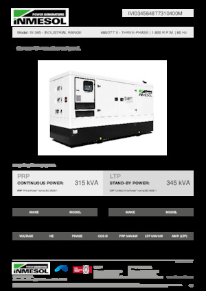 Dízel generátorok INMESOL IV-345