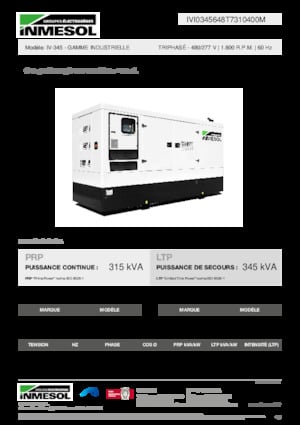 Dízel generátorok INMESOL IV-345