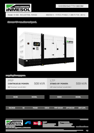 Dízel generátorok INMESOL IV-550