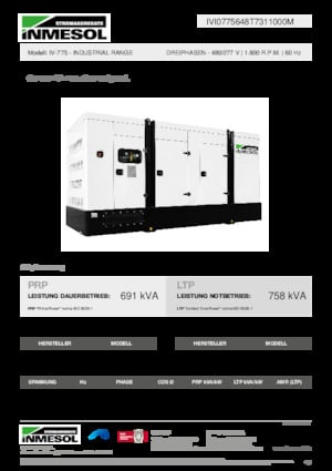 Dízel generátorok INMESOL IV-775