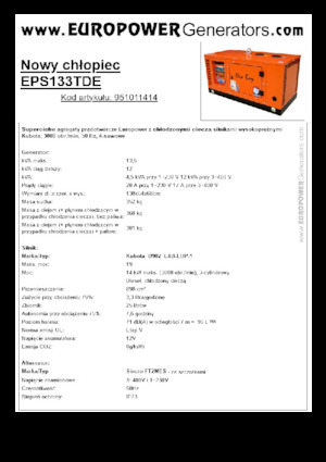 Dízel generátorok Europower New Boy EPS133TDE (S)