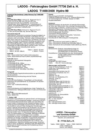 Kommuniális traktorok - elülső felfüggesztéssel Ladog T 1400 T3