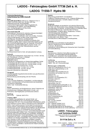 Kommuniális traktorok - elülső felfüggesztéssel Ladog T 1550 G TransFlex