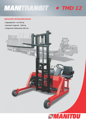 Dízel teherautóra rögzíthető targoncák Manitou TMD 12