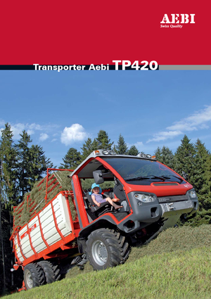 Kommuniális traktorok - elülső felfüggesztéssel Aebi TP 420