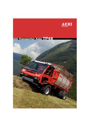 Kommuniális traktorok - elülső felfüggesztéssel Aebi TP 48