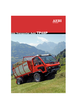 Kommuniális traktorok - elülső felfüggesztéssel Aebi TP 48 P