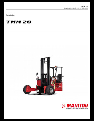 Dízel teherautóra rögzíthető targoncák Manitou TMM 20