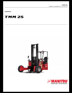 Dízel teherautóra rögzíthető targoncák Manitou TMM 25