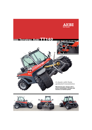 Kommuniális traktorok - elülső felfüggesztéssel Aebi TT 140