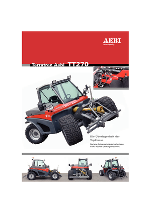 Kommuniális traktorok - elülső felfüggesztéssel Aebi TT 270