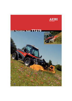 Kommuniális traktorok - elülső felfüggesztéssel Aebi TT 275