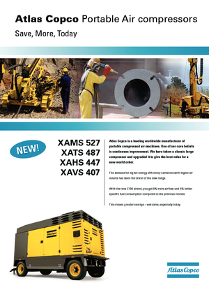 Mobilkompresszorok - dízel, elektromos, benzines Atlas Copco XAMS 527 CD