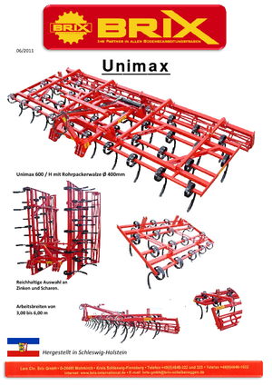 Tárcsák Brix Unimax 500 H