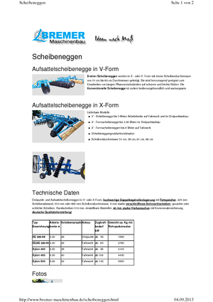 Tárcsák Bremer Xylon 590