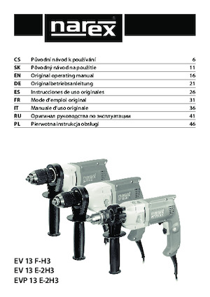 Fűrók és csavarbehajtók Narex EV 13 F-H3