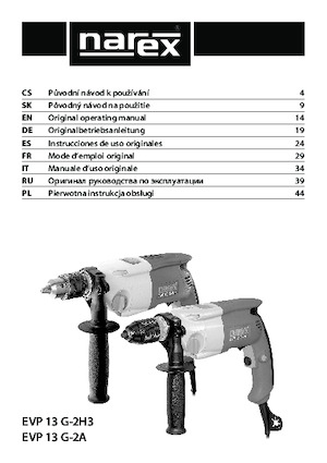 Fűrók és csavarbehajtók Narex EVP 13 G-2A