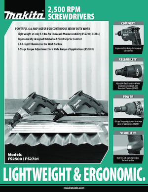 Fűrók és csavarbehajtók Makita FS2701