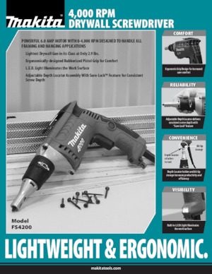 Fűrók és csavarbehajtók Makita FS4200