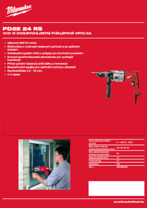 Fűrók és csavarbehajtók Milwaukee PD2E 24 RS