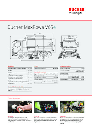 Kettős működésű seprőgépkocsik Bucher-Schörling MaxPowa V65e