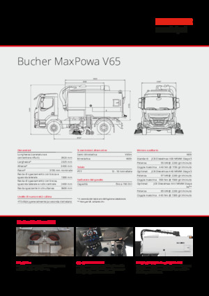 Kettős működésű seprőgépkocsik Bucher-Schörling MaxPowa V65m