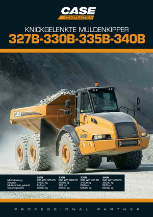 Csuklóvázas dömperek Case 340B