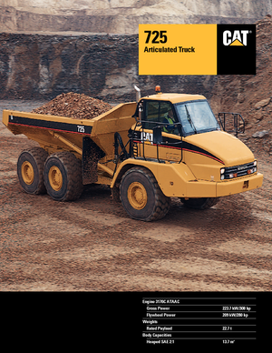 Csuklóvázas dömperek Caterpillar 725