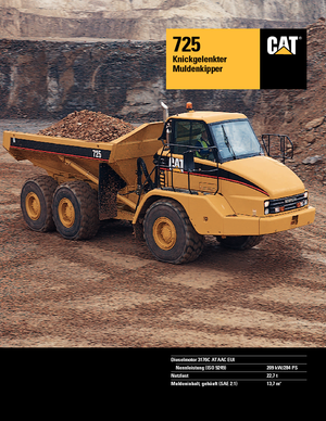 Csuklóvázas dömperek Caterpillar 725