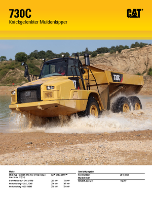 Csuklóvázas dömperek Caterpillar 730C