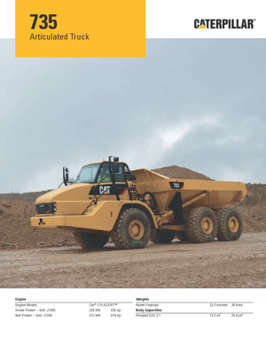 Csuklóvázas dömperek Caterpillar 735B