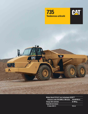 Csuklóvázas dömperek Caterpillar 735B