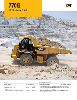 Merevvázas dömperek Caterpillar 770G