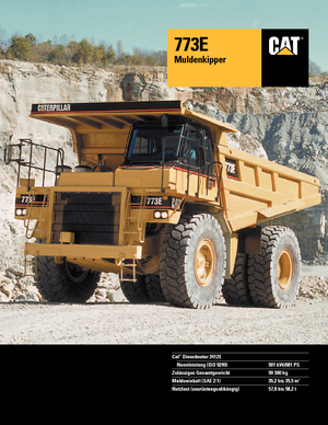 Merevvázas dömperek Caterpillar 773 E