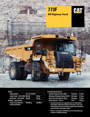 Merevvázas dömperek Caterpillar 773F