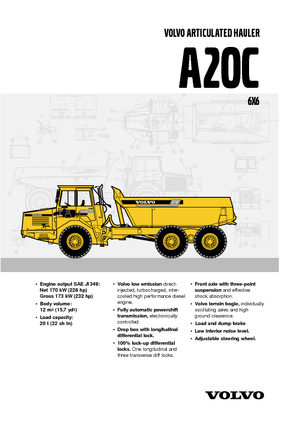 Csuklóvázas dömperek Volvo A20C 6x6