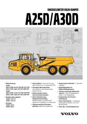 Csuklóvázas dömperek Volvo A30D 6x6