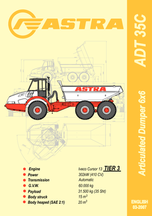Csuklóvázas dömperek Astra ADT 35 C